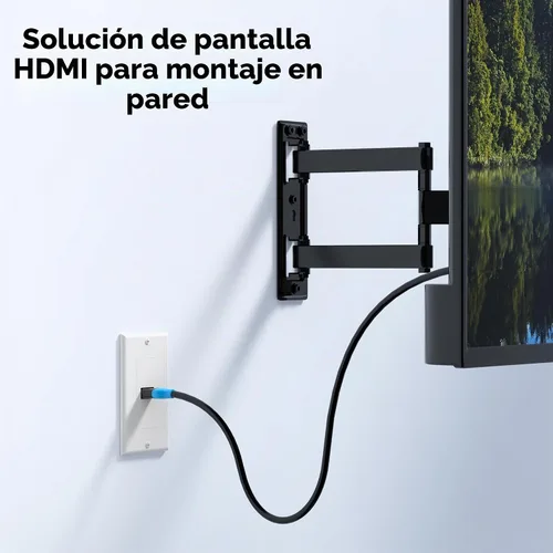 Vista 4 de Cable Matters Paquete de 2 placas de pared HDMI 4K de 1 puerto, color blanco Soporte paso a través de Ethernet y ARC UHD 4K @60Hz