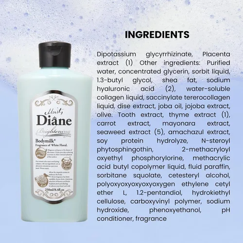 Vista 4 de Moist Diane Bodymilk Fragancia de leche corporal floral blanca para unisex, 8.4 onzas