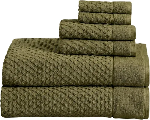 Vista 34 de Great Bay Home - Toallas de mano 100% algodón blanco, 6 toallas de baño suaves para manos, altamente absorbentes y de secado rápido, colección 01