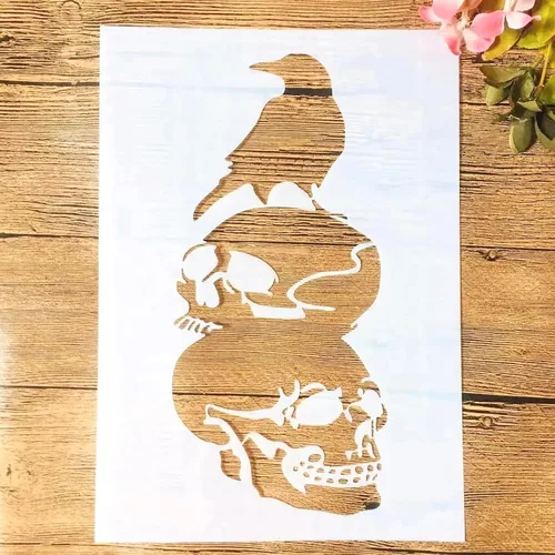 Vista 8 de TIAMECH Plantilla A4 reutilizable de líneas de símbolos pequeños para pintar, plantilla de capas de textura de cuadrícula, arte de pared