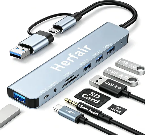 Vista 8 de Hub USB 4 Puertos USB 2.0 Divisor Hub Expansor para Laptop Computadora Flash Drive Consola Impresora Cámara Teclado Ratón Más Extendor de 1 a 4