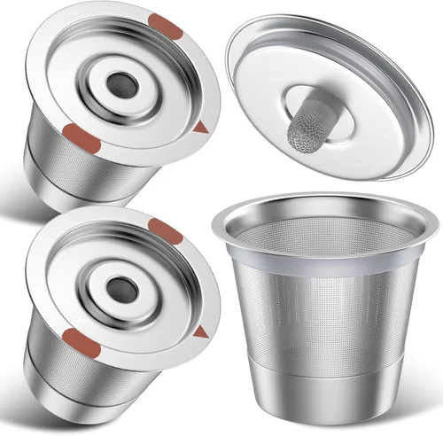 Vista 9 de Cápsulas de café reutilizables de acero inoxidable Keurig recargables - Filtro de café reutilizable de metal K Cup para Keurig 1.0 y 2.0 K-Classic