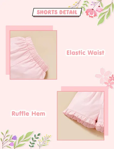 Vista 4 de Conjunto de ropa de bebé para niña pequeña con volantes de manga larga pantalones florales con diadema para otoño e invierno