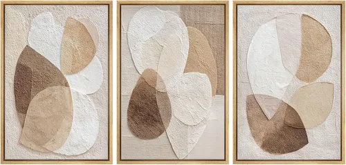 Vista 98 de MUDECOR Lienzo enmarcado para pared, juego de arte de acuarela pastel, bosque de pinos, naturaleza silvestre, ilustraciones modernas, decorativas