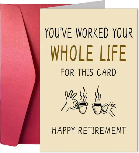 Vista 8 de Joycard Divertida tarjeta de despedida para él/ella, tarjetas de jubilación humorísticas para compañeros de trabajo y amigos, divertida tarjeta
