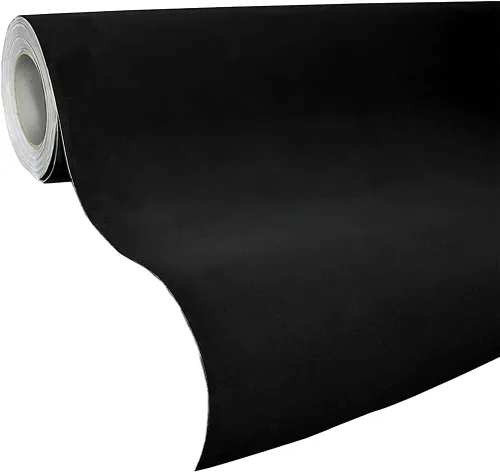 Vista 3 de VViViD Rollos de lámina de vinilo de gamuza mate de fieltro negro (1 pie x 52 pulgadas)