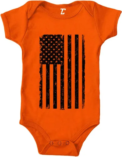 Vista 6 de Tcombo Bandera americana negra envejecida - Body de Estados Unidos Negro - Lámina dorada