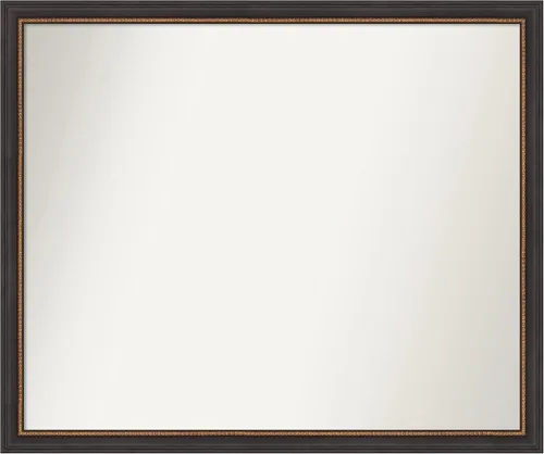 Vista 224 de Amanti Art Espejo de baño negro para sobre el fregadero, 23 x 23 pulgadas, espejo cuadrado negro Ashton, marco de madera tradicional mediano, se