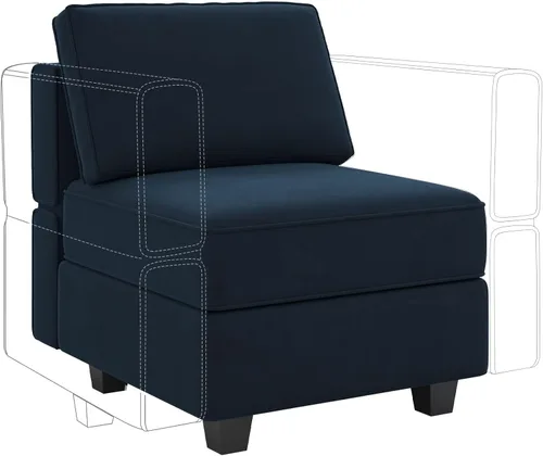 Vista 11 de Belffin - Sofá modular de terciopelo con asientos de almacenamiento, sofá de 3 plazas para sala de estar, color negro