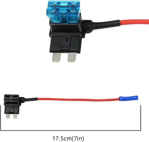 Vista 6 de Paquete de 2 adaptadores de fusible de 12 V para automóvil Add-a-Circuit TAP Adaptador 15A Conector de portafusibles Adaptador de fusible