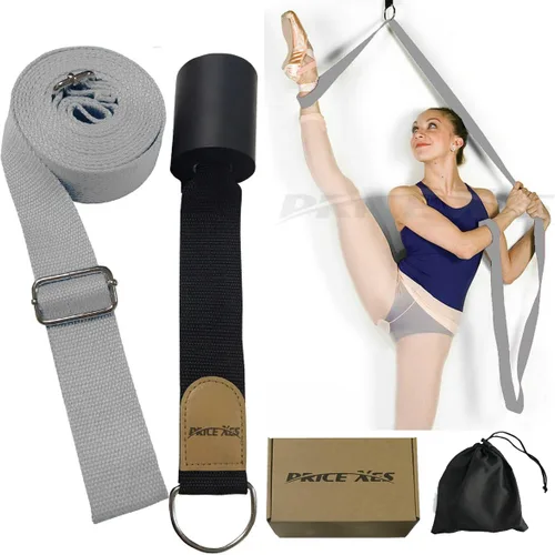Vista 10 de Estiradora de Piernas Ajustable - Banda Elástica de Ballet para Alargar - Fácil Instalación en Puerta - Correa de Piernas para Flexibilidad
