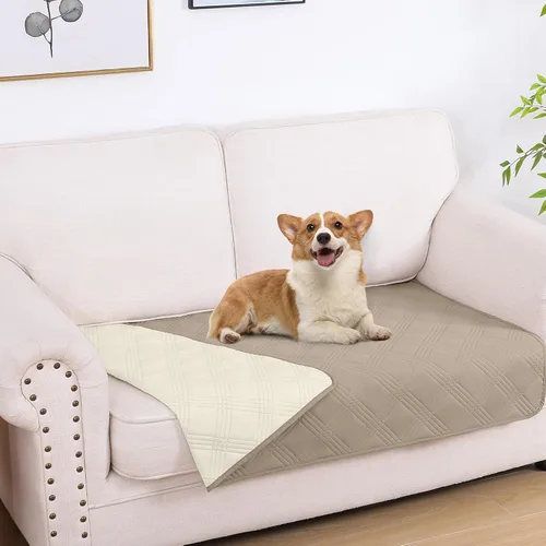 Vista 114 de hyha - Manta impermeable para cama de perro, mantas suaves para mascotas, funda impermeable para sofá para perros, fundas reversibles lavables