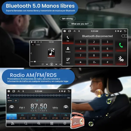 Vista 8 de 6G+128G 8-Core Android 15 Radio de coche estéreo para Ford F150 F-150 2009 2010 2011 2012 con CarPlay Android Auto 9 "IPS pantalla táctil unidad