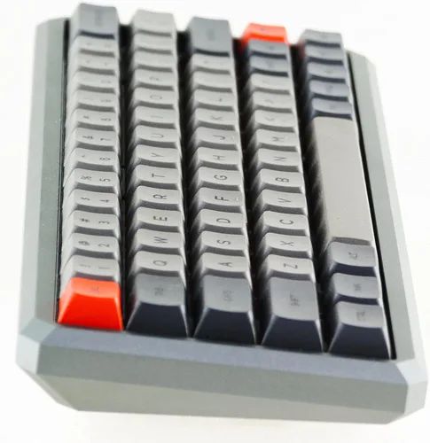 Vista 8 de Clack Teclado mecánico de aluminio macizo - Interruptores Cherry MX Brown - Intercambiable en caliente - GK64, gris