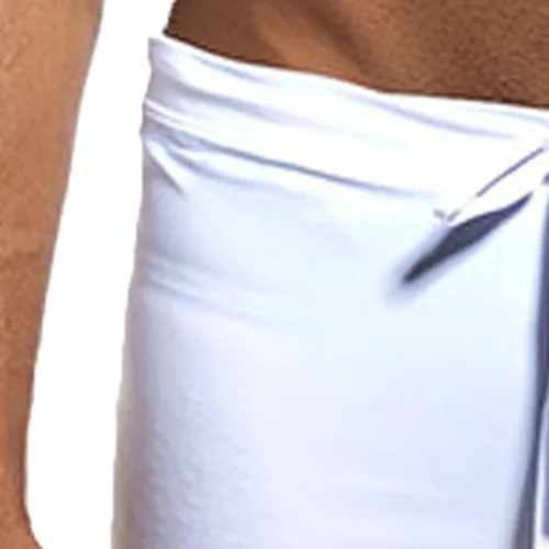 Vista 3 de Pantalones largos de yoga de seda de hielo para hombre, tiro bajo, elástico con cordón para dormir, ligeros, sueltos, modales, pantalones harén