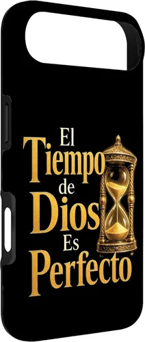 Vista 2 de Fe Cristiana El Tiempo De Dios ES Perfecto Hourglass Case for iPhone Air