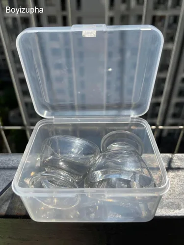 Vista 6 de Boyizupha® - 2 vasos de cristal para lavado de ojos con contenedor de almacenamiento