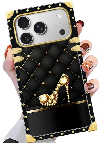 Vista 82 de Funda compatible con iPhone X/Xs, TPU suave de lujo y parte trasera de policarbonato duro para niñas y mujeres, funda protectora a prueba de golpes