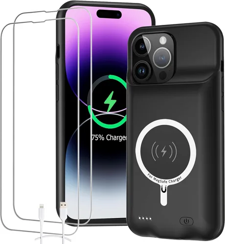 Vista 11 de Funda de batería para iPhone 6/6s/7/8/SE 2/3ª generación, cargador portátil de 10000 mAh, batería recargable, funda de carga compatible con iPhone