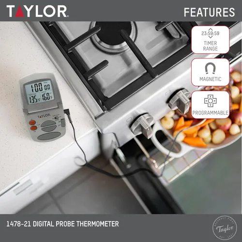 Vista 9 de Termómetro digital de cocina Taylor Precision Products, con sonda y temporizador
