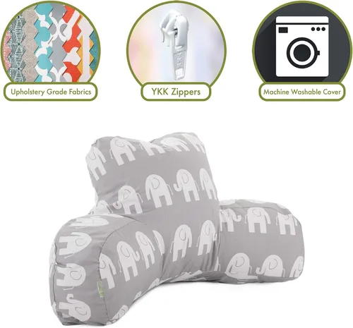 Vista 2 de Majestic Home Goods Ellie - Almohada de lectura, color gris