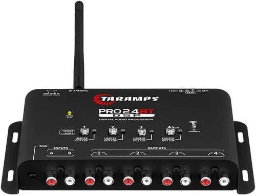 Vista 13 de Taramps Pro 2.4 BT Bluetooth DSP Crossover Full, procesador de señal digital, ecualizador de audio para automóvil con aplicación, ganancia de hasta