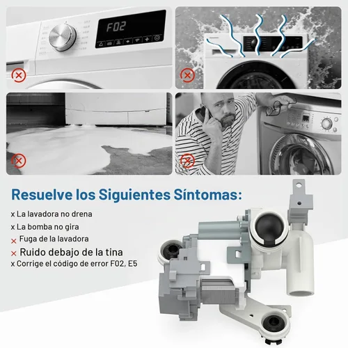 Vista 6 de CrestWave DC97-19289F, PX3516-01 Conjunto de bomba de drenaje de lavadora