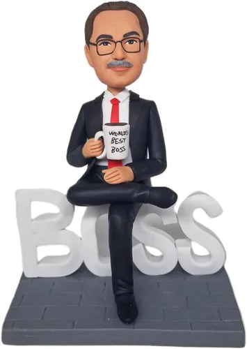 Vista 9 de Bobblehead personalizada - Figura personalizada para hombres, escultura personalizada hecha a mano de la foto, regalo único para marido, papá