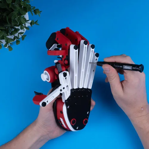 Vista 4 de AZERON Cyborg - Teclado programable para juegos con una sola mano para juegos de PC, con pulgar analógico y 29 teclas programables, teclado impreso