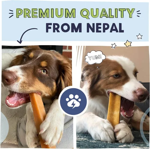 Vista 4 de Monster Himalayan Yak Masticable para perro (6‑7 onzas) Pawstruck Masticable para perros de leche natural de yak y vaca, queso de larga duración
