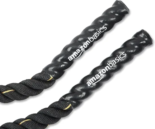 Vista 6 de Amazon Basics - Cuerda de batalla para entrenamiento en el gimnasio en casa, equipo de entrenamiento de ejercicio