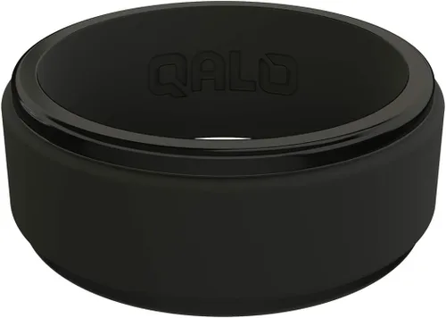 Vista 6 de QALO Anillo de silicona para hombre, anillos de boda de silicona para hombre, anillos de compromiso para él