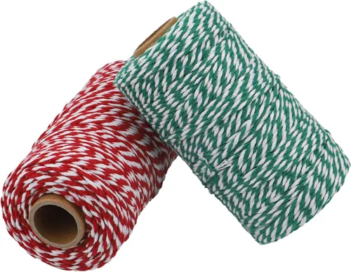 Vista 10 de Carrete de hilo de algodón de 656 pies de 10 capas, cuerda para manualidades y envoltura de regalos (negro)