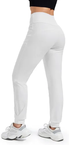 Vista 3 de Blaosn Pantalones deportivos fluidos para mujer con bolsillos, pantalones deportivos de yoga, entrenamiento, leggings casuales para descansar, ropa