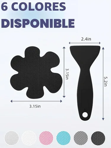 Vista 2 de Secopad Calcomanías para bañera antideslizantes, 24 piezas de peldaños de ducha de seguridad con raspado premium (negro)