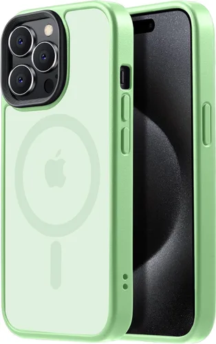 Vista 73 de Tigowos Funda magnética para iPhone 15, resistente a las caídas, sensación de piel mate, a prueba de golpes, ajuste delgado para iPhone 15, negro