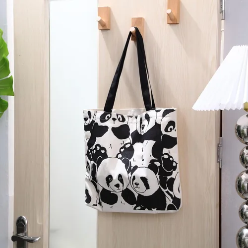 Vista 5 de Bolso de mano estético de lona con cremallera para mujer, bolsas de hombro de viaje con compartimentos