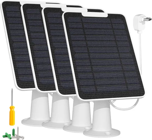 Vista 10 de Cargador de panel solar con conexión micro USB compatible con cámara Arlo Essential Spotlight/XL Spotlight, panel solar Arlo Essential de 5 W, cable