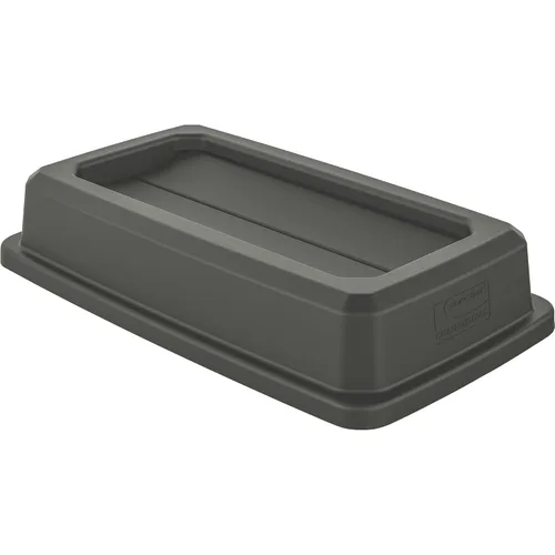 Vista 5 de Suncast Commercial Tapa de resina con tapa doble abatible para botes de basura delgados de 23 galones, diseño a presión para una fácil eliminación