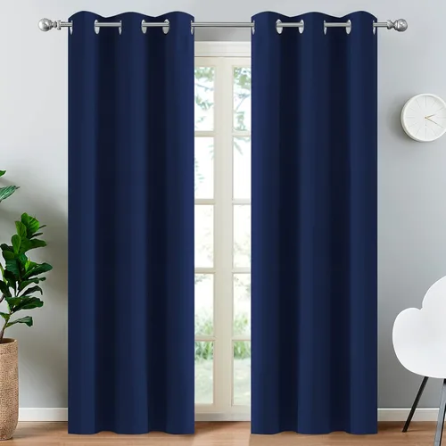 Vista 145 de Yakamok Cortinas opacas para dormitorio, aislamiento térmico, cortinas de oscurecimiento de habitación para sala de estar, juego de 2 paneles
