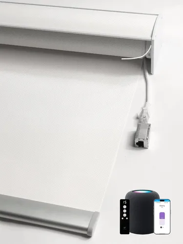Vista 44 de SmartWings Persianas enrollables con cable duro PoE 100% opacas, muestra de tela