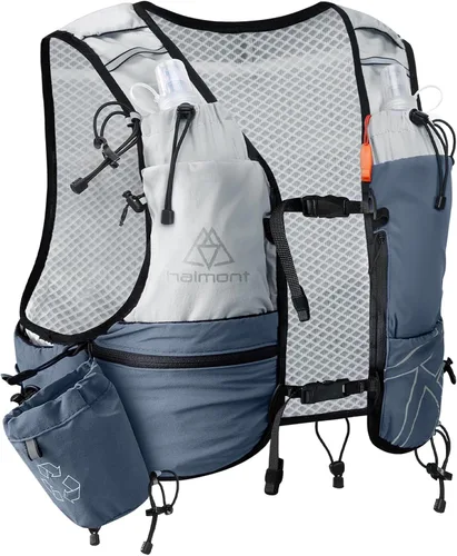 Vista 10 de Haimont 8L Trail Running Hydration Vest with Soft Flasks 2L Bladder Compatible, Bounce-Free Fit, Front Storage, Pole Loops, Whistle