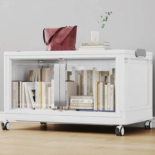 Vista 11 de BROVIEW Contenedores de almacenamiento apilables de 160 cuartos de galón con tapas, caja de almacenamiento plegable extragrande de 40 galones