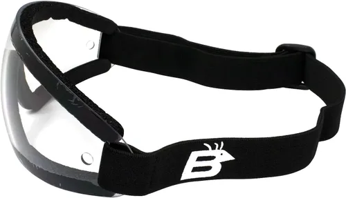 Vista 3 de Birdz Gafas de seguridad para deportes acuáticos, paracaidismo y motocicleta, montura negra acolchada con lentes amarillas ahumadas transparentes