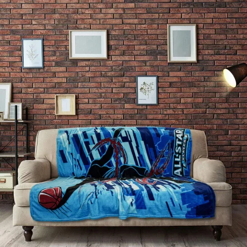 Vista 4 de Manta de baloncesto súper suave de 50 x 60 pulgadas para dormitorio, sala de estar, primavera, vacaciones, niños, bebés, adultos y decoración