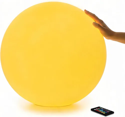 Vista 13 de Luz de bola LED, luz de orbe brillante de 6 pulgadas, lámpara de globo recargable, luces de estado de ánimo regulables con control remoto, lámpara