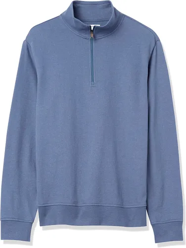 Vista 6 de Tienda Essentials Sudadera ligera de rizo francés con cremallera de un cuarto para hombre