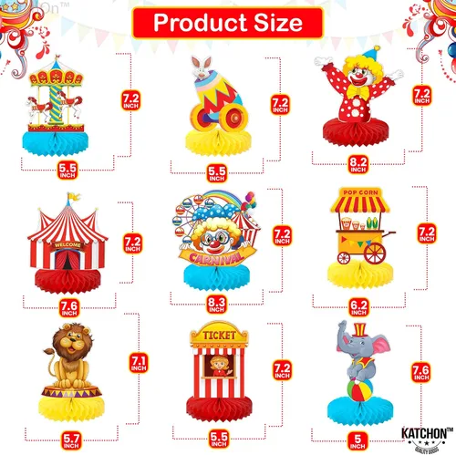Vista 2 de KatchOn, Centros de mesa de carnaval para mesas, paquete de 9, decoraciones de carnaval Carnival Theme Party Decorations Carnival Centerpieces