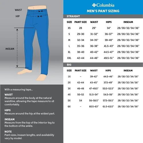 Vista 6 de Columbia Rapid Rivers Pantalón grande y alto para hombre