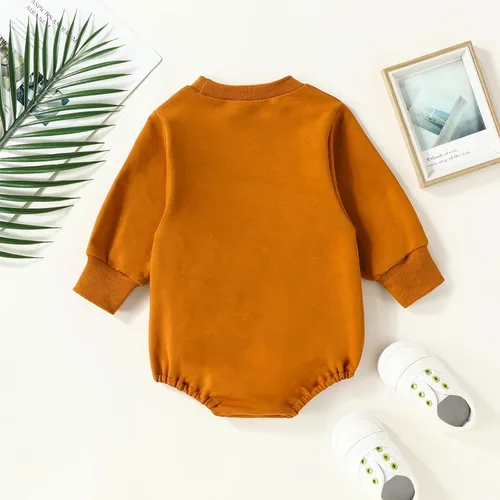 Vista 142 de Ropa de Halloween para bebé niña, sudadera con estampado de calabaza, mameluco de burbujas, lindo traje de Acción de Gracias de otoño